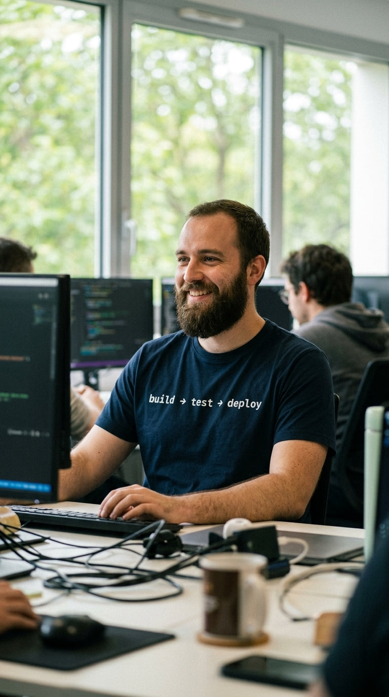 build → test → deploy — The CI/CD flow