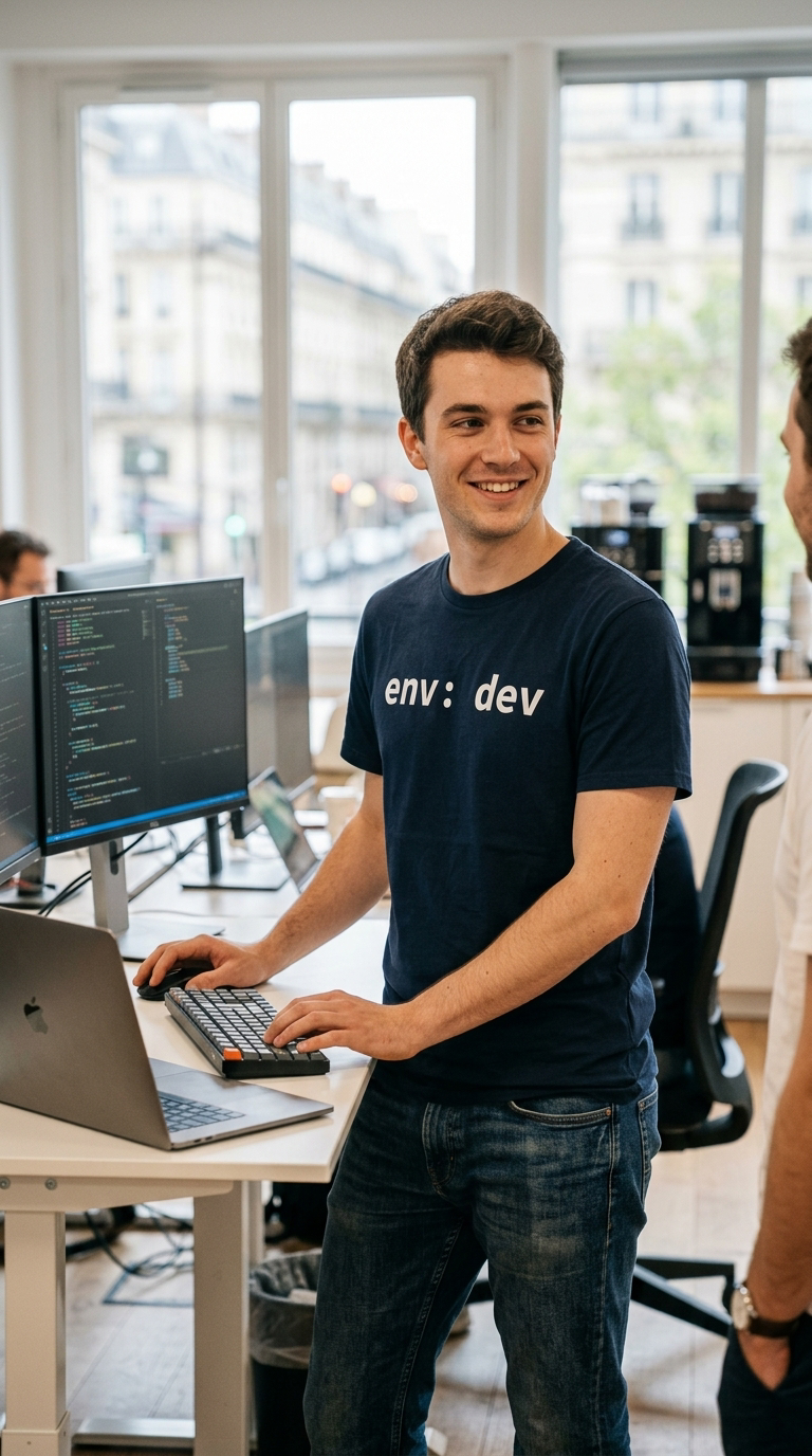 env: dev – Developer mode t-shirt