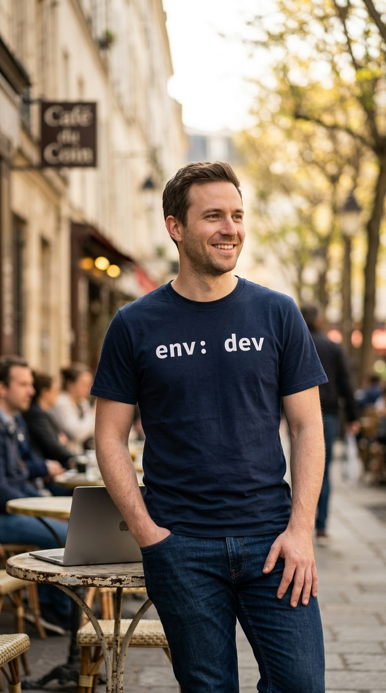 env: dev – Developer mode t-shirt